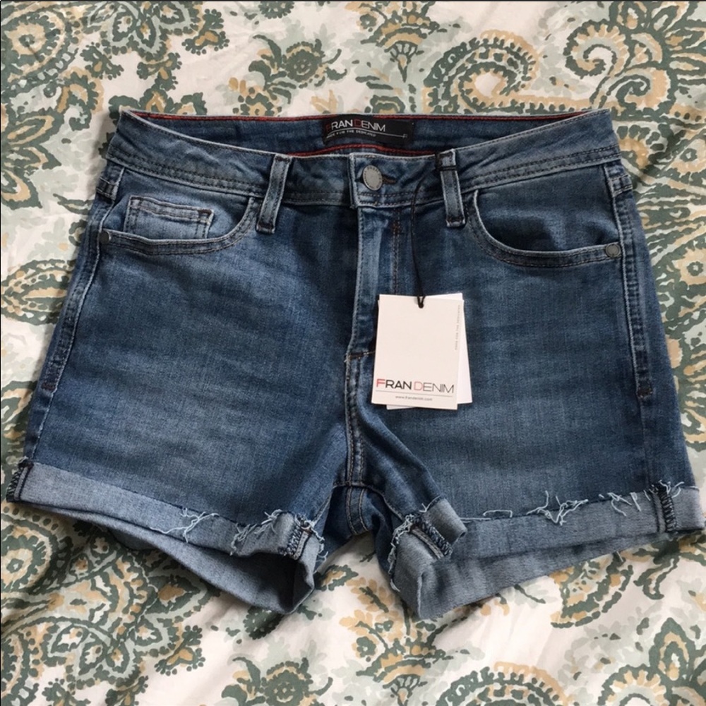 Fran Denim Sarah Cuffed Shorts